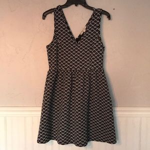 Black/White/Gray Chevron A-alone Dress