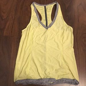 Lululemon yellow silverescent run tank