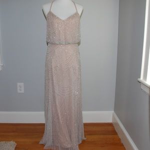 Adrianna Papell Beaded Blouson Gown