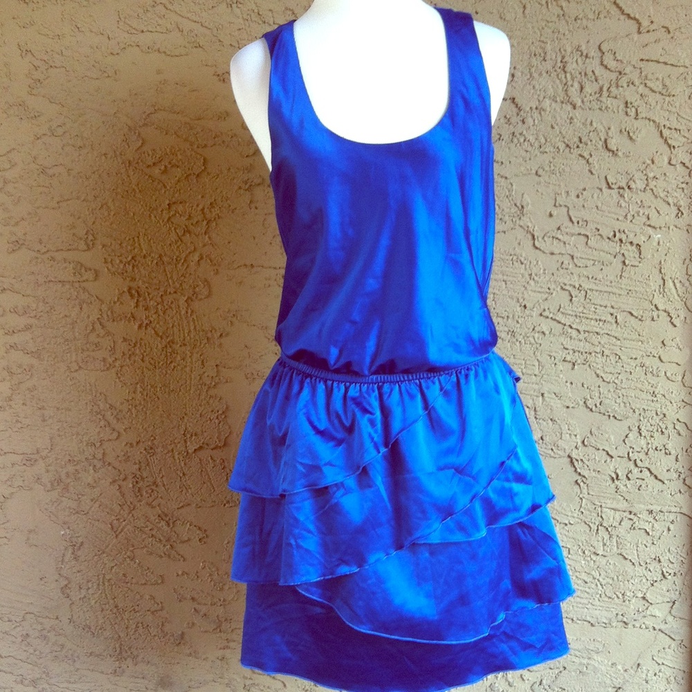 LC Lauren Conrad Royal Blue Sleeveless Mini Dress