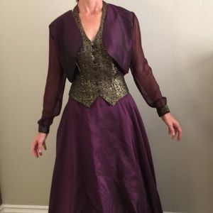 Halter ball gown with bolero jacket