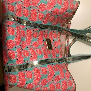Lilly Pulitzer flamingo tote