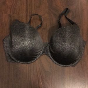 VS heathered gray uplift semi demi t-shirt bra