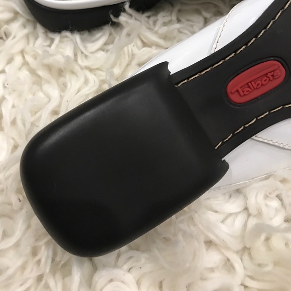 Talbots white leather mules, flats - Picture 6 of 8