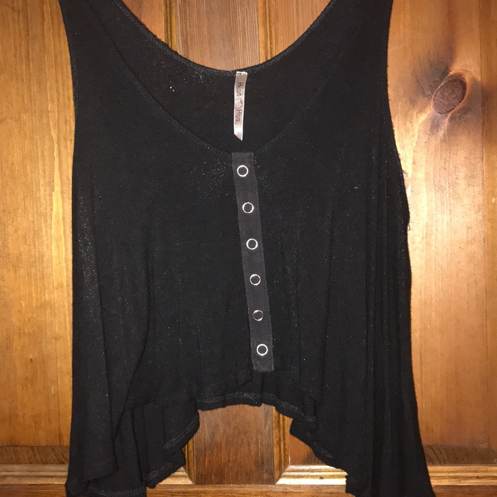 A black Crop Top