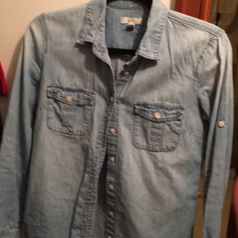 J. crew chambray top, size 2