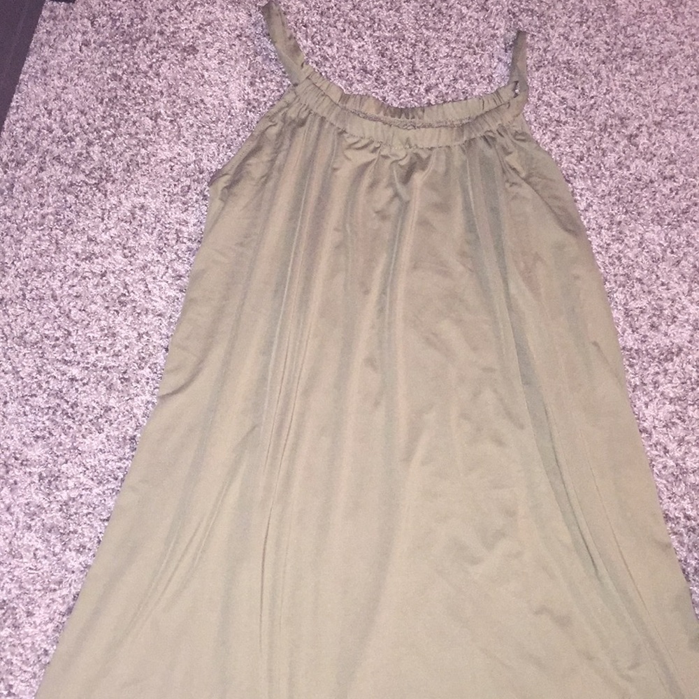 Women’s olive green sun dress