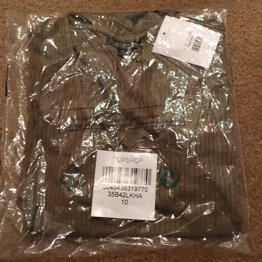 NWT Topshop Ribbed Choker Minidress - Picture 8 of 8