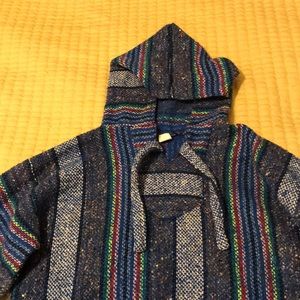 Multicolored Blue/Neon Baja Pullover.