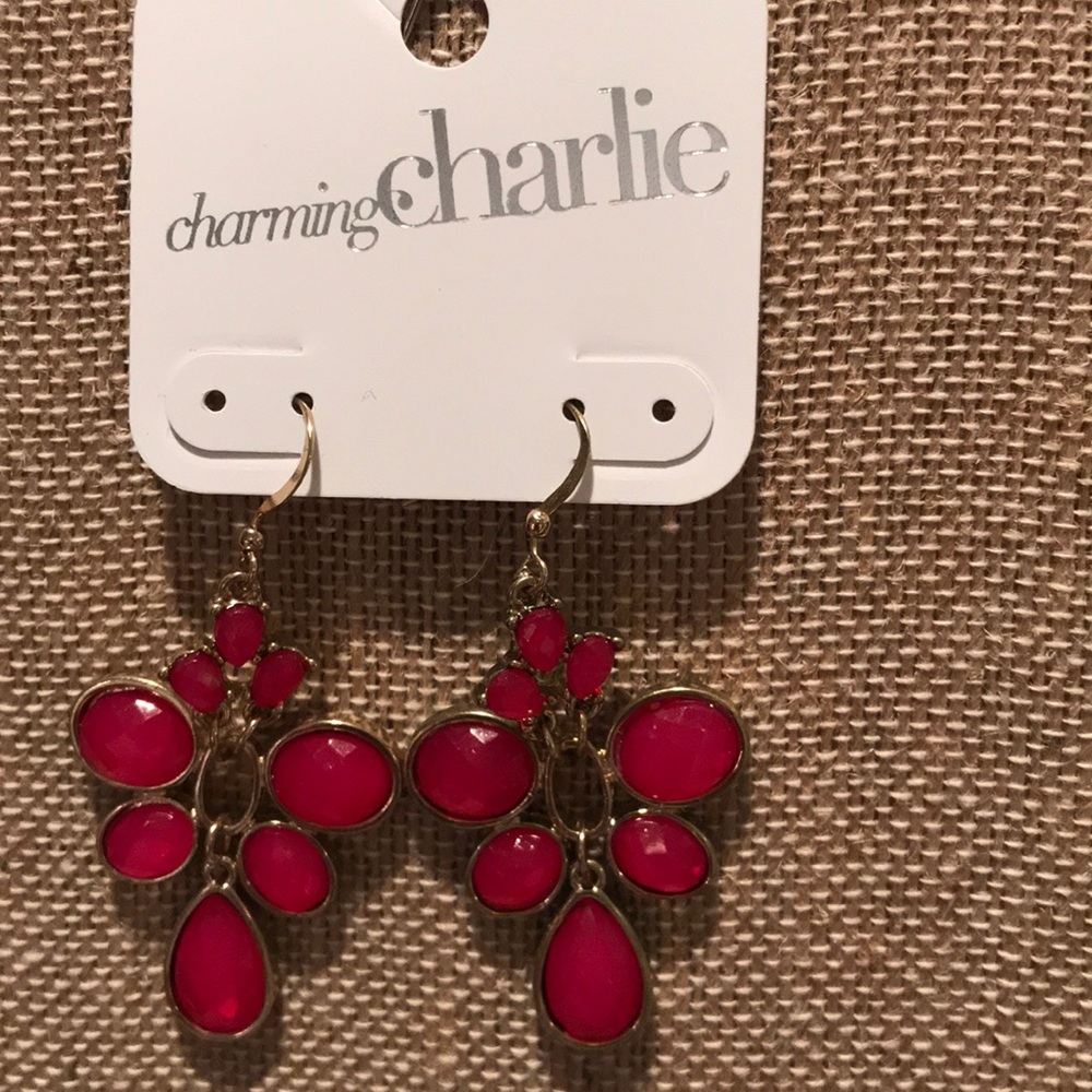 Hot pink Charming Charlie earrings