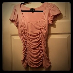Bebe solid sleeved top