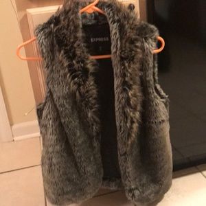Express fur vest , used condition