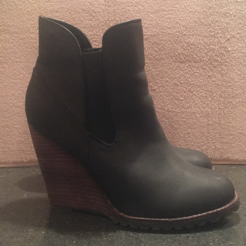Black Bootie Wedges