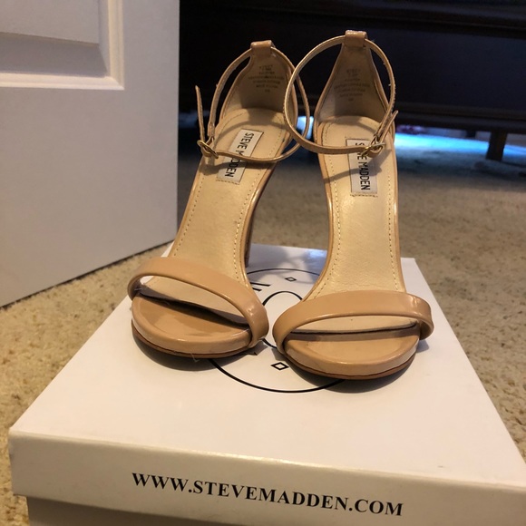 Steve Madden Nude Strappy Heels 7.5 - Picture 2 of 8