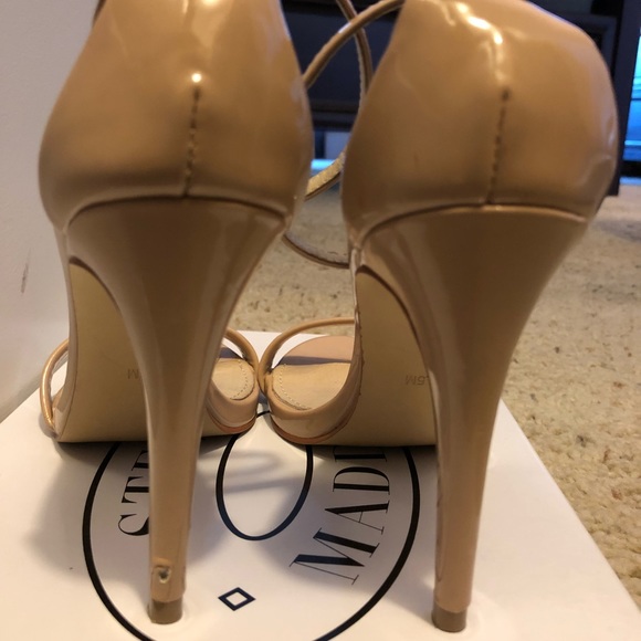 Steve Madden Nude Strappy Heels 7.5 - Picture 4 of 8