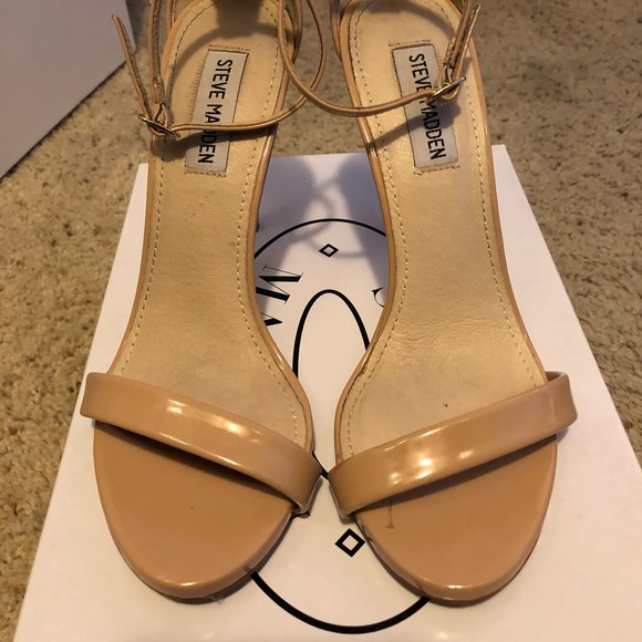 Steve Madden Nude Strappy Heels 7.5 - Picture 6 of 8