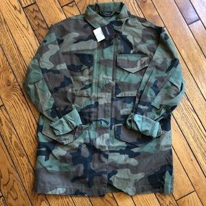 NWT Topshop Camo Shacket
