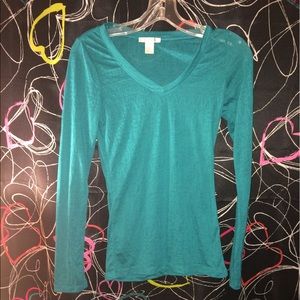 Blue seethrough shirt