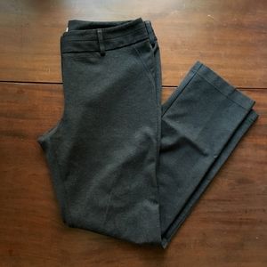 Grey Straight-leg Slacks