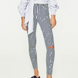 **ON HOLD** Zara Striped Trafaluc Denim Makers