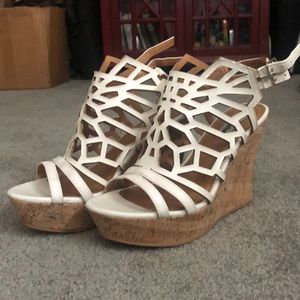 White Cork Wedges