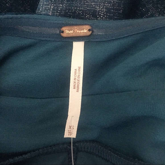 Free People Teal Velvet Dress - Picture 4 of 8