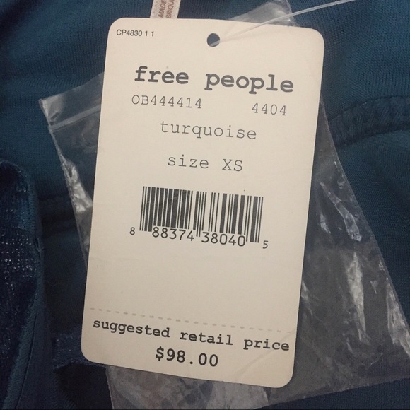 Free People Teal Velvet Dress - Picture 5 of 8