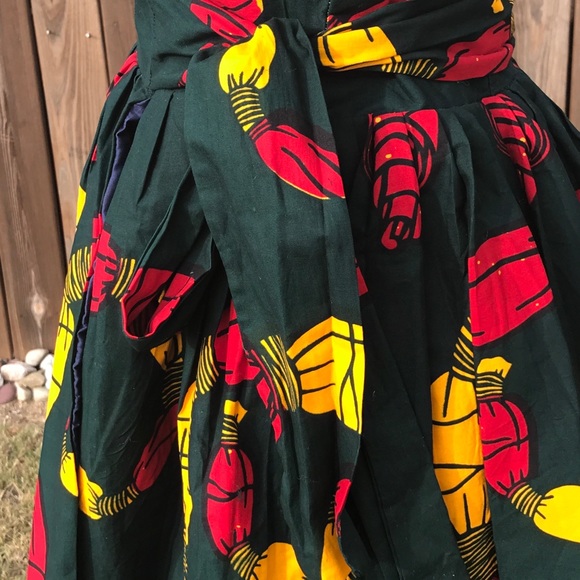 SOLD!African Print Women’s Kimono Wrap Mini Dress. - Picture 7 of 8