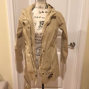 Trench coat with hoodie