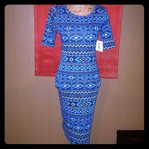 NWT Lularoe Julia Tribal Print Shift Dress