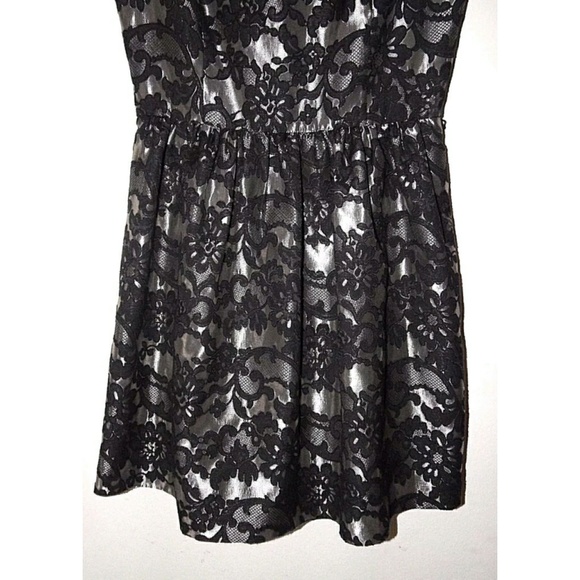 Eliza J Metallic Jacquard Fit&Flare Size 12 - Picture 5 of 8