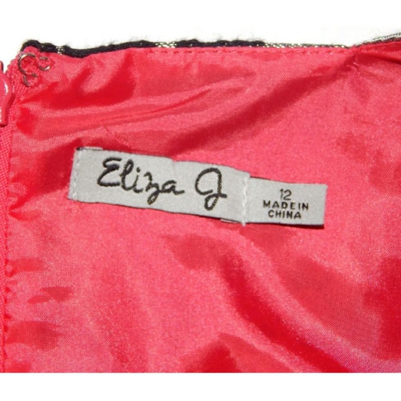 Eliza J Metallic Jacquard Fit&Flare Size 12 - Picture 8 of 8