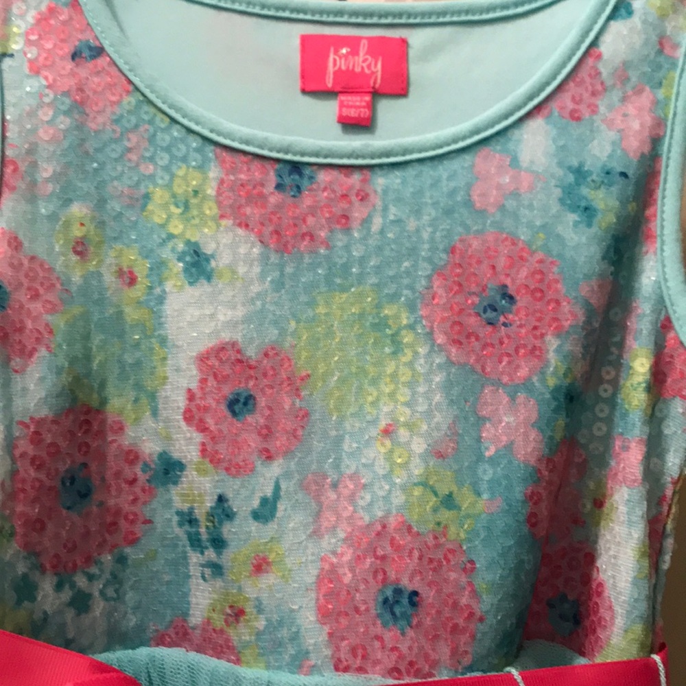 Blue and Floral sequin tutu dress - Picture 2 of 5