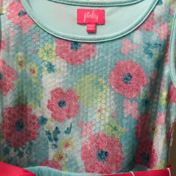 Blue and Floral sequin tutu dress - Picture 2 of 5