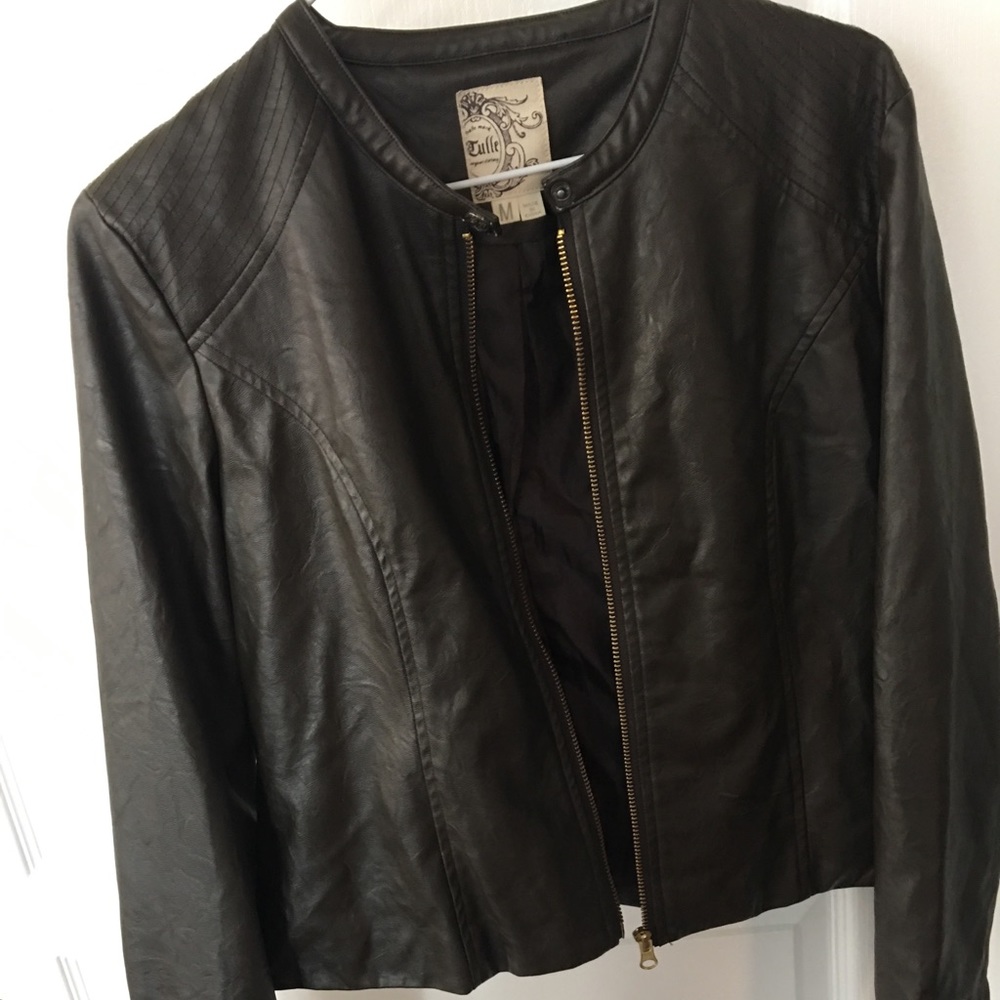 Faux leather jacket