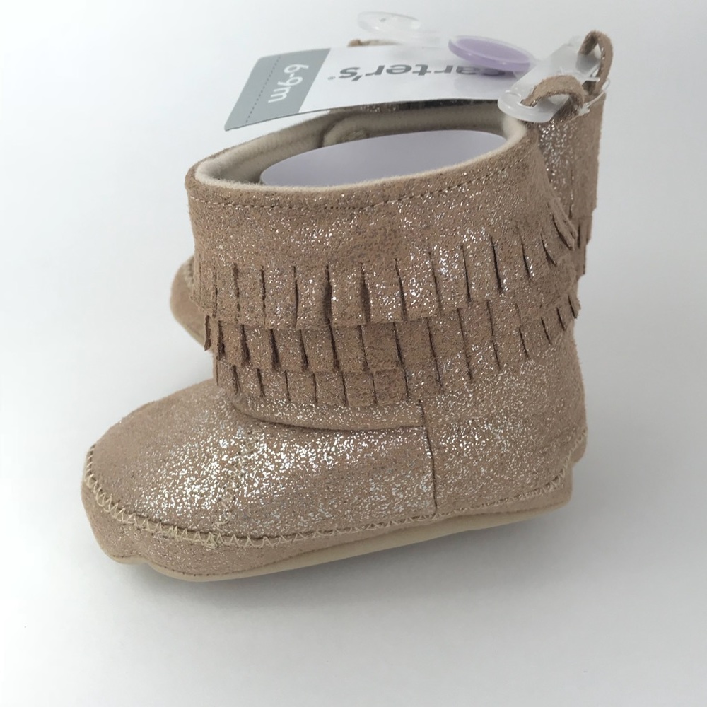 CARTER’S Infant’s Gold Glitter Booties