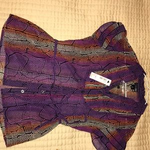 Multicolored East 5th purple blouse.