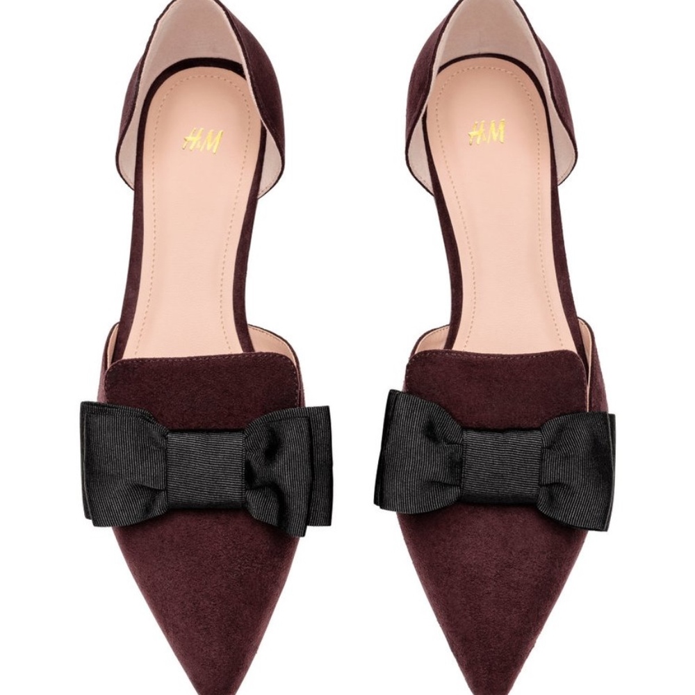 H&M Pointed Flats with Bow - sold out online