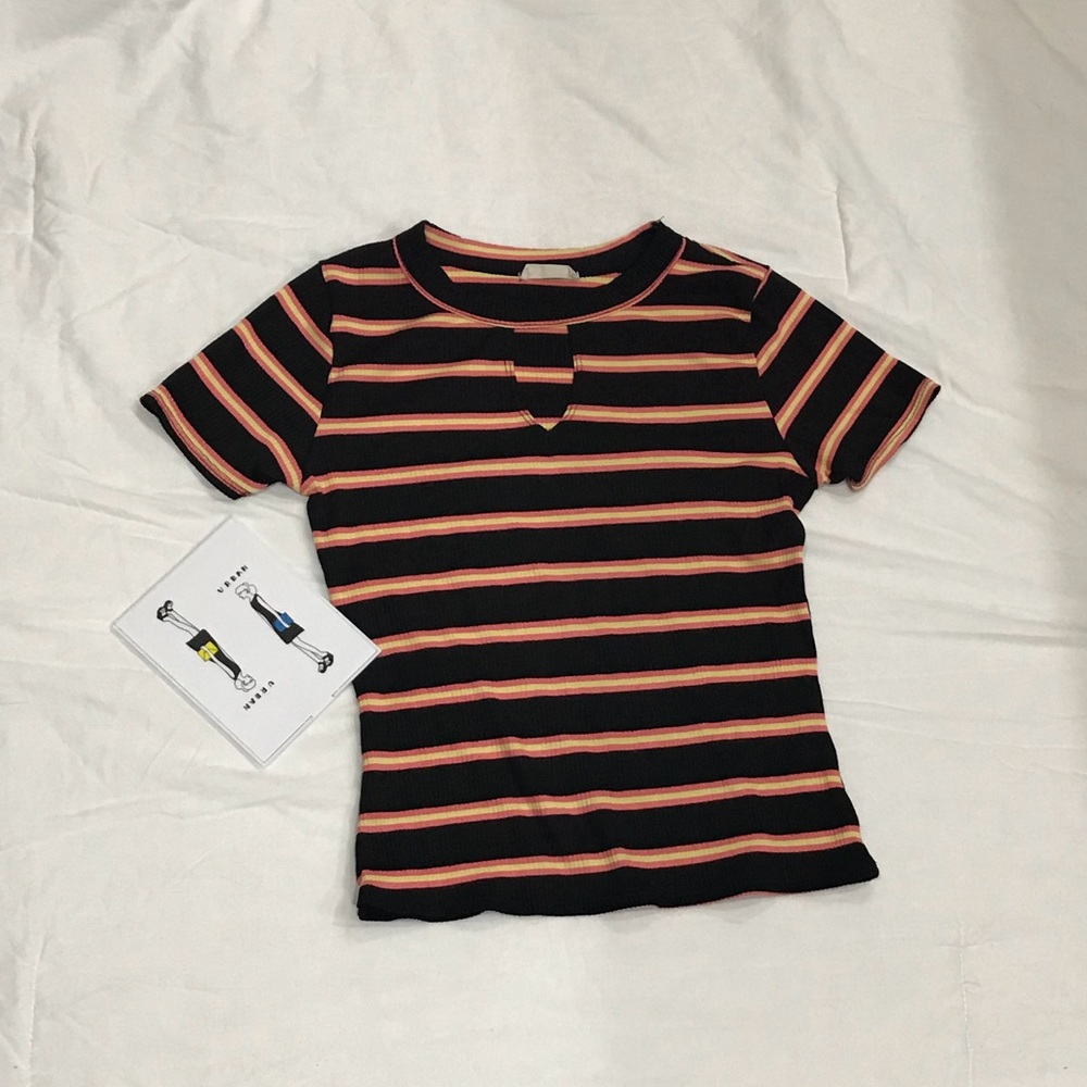 Orange and Yellow Striped Shirt