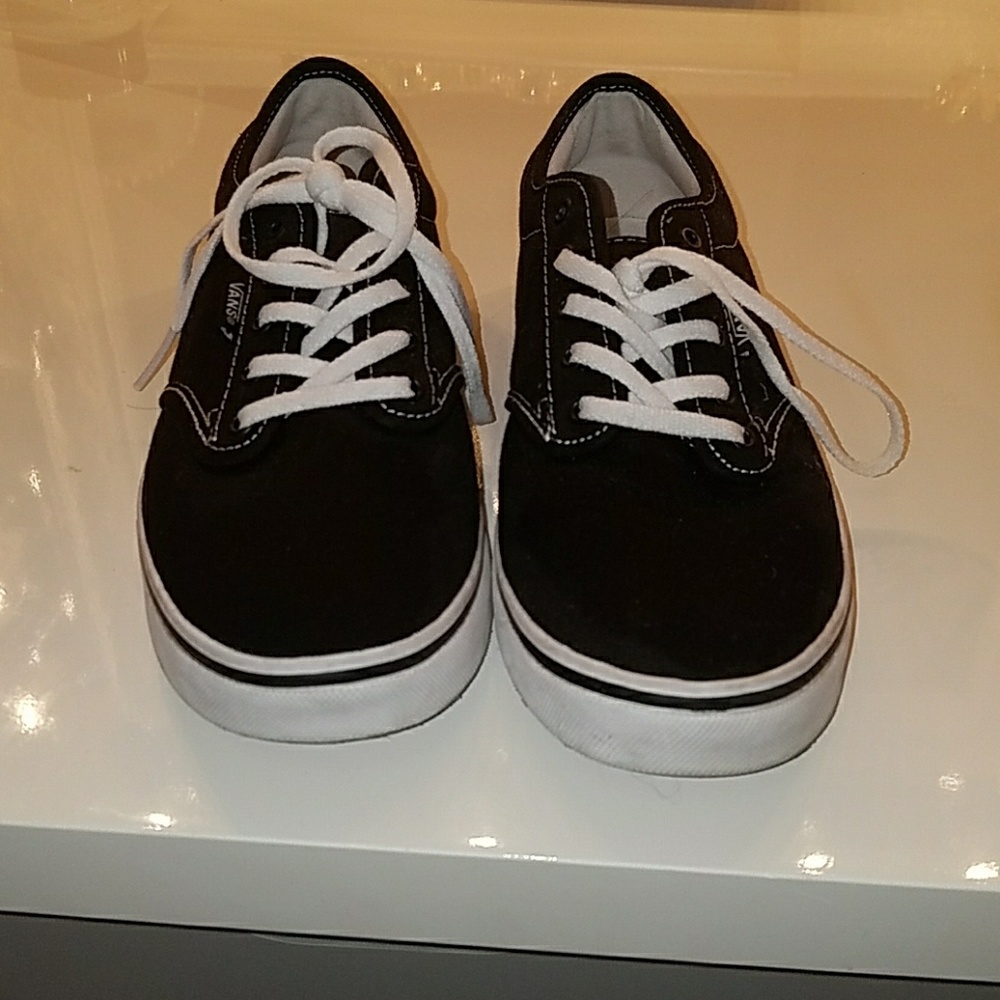 Black & White Vans 7.5 size