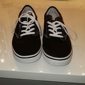 Black & White Vans 7.5 size