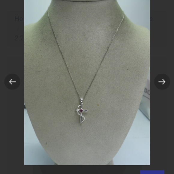 Girl's 925 18" Chain with Cross Pendant Kids - Picture 2 of 4