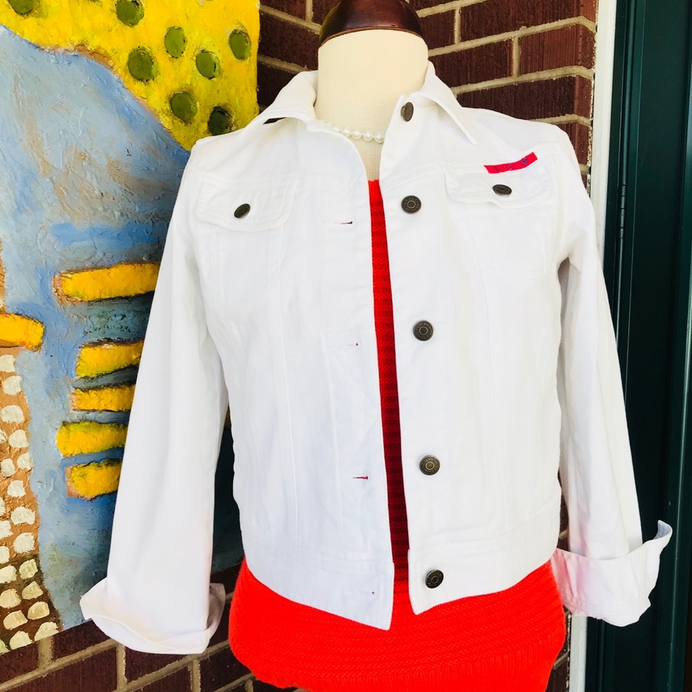 Lauren Ralph Lauren Cropped Ivory Jacket