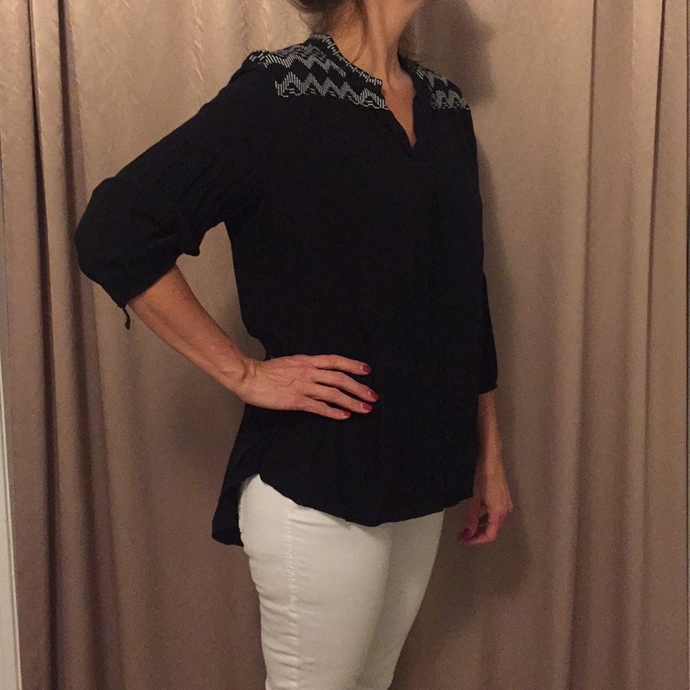 Black long sleeve tunic