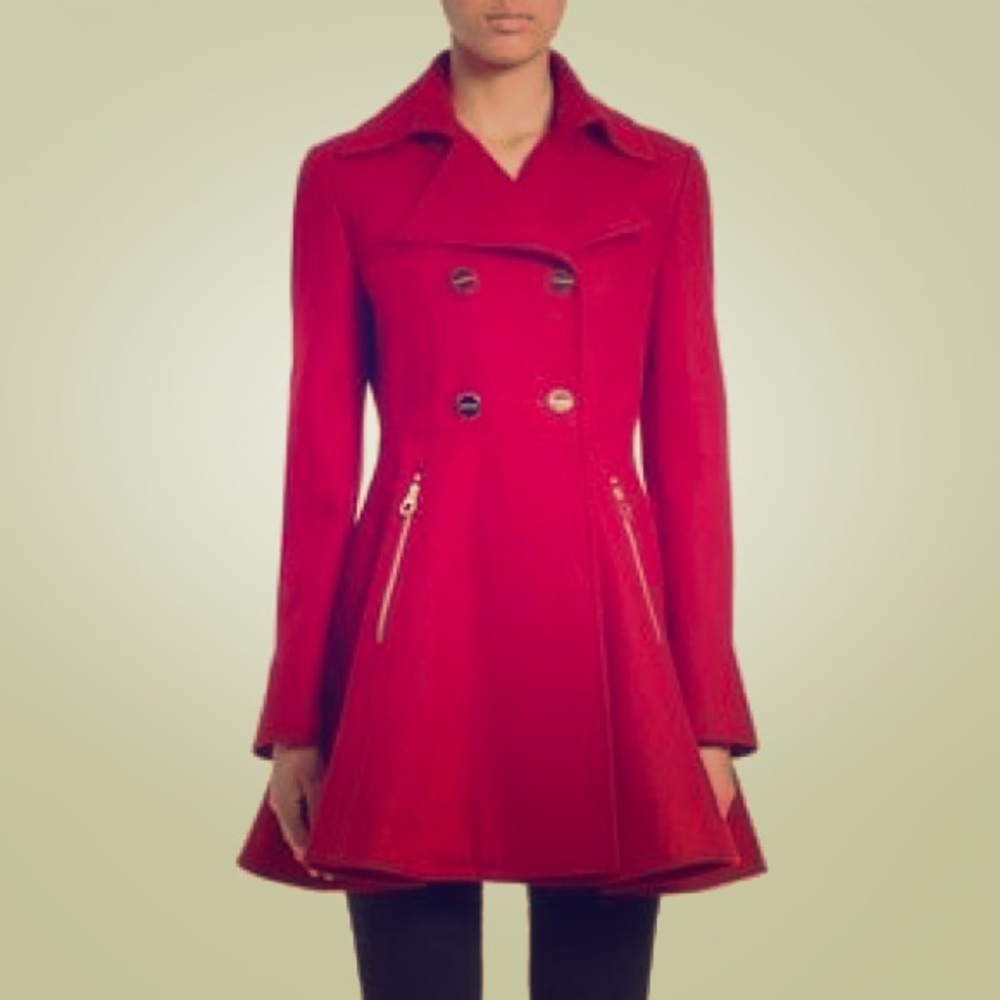 Laundry by Shelli Segal Doubled Breasted Peacoat