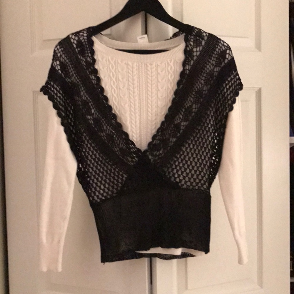 Black crochet top