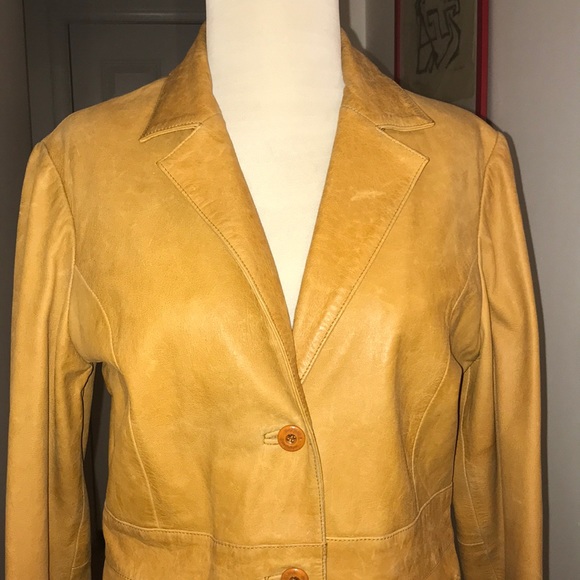 Wilson’s Light Golden Tan Leather Blazer Size M😘 - Picture 2 of 8