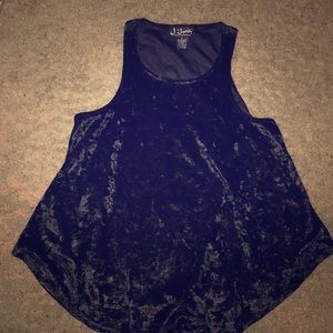 Crushed Velvet High-Neck Top