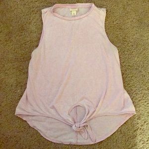 Muscle Tank with Keyhole Tie