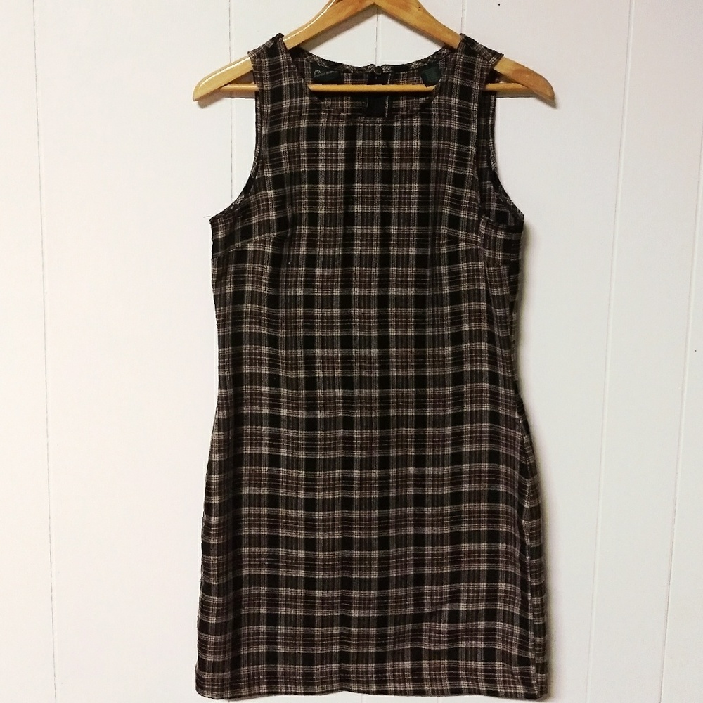 American Outpost plaid shift dress size small